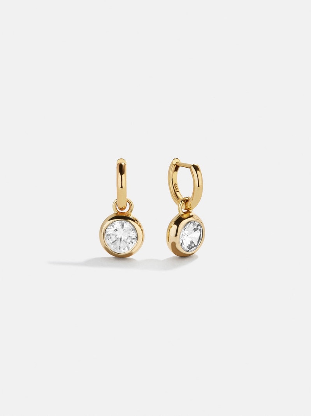 BaubleBar Fine Gold Crystal Drop Earrings